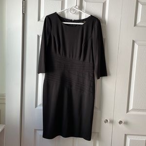 Ellen Tracy Black Dress 3/4 Sleeves